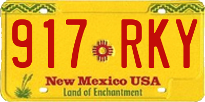 NM license plate 917RKY