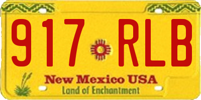 NM license plate 917RLB