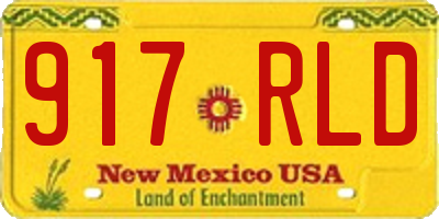 NM license plate 917RLD