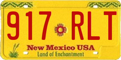 NM license plate 917RLT