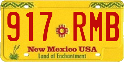 NM license plate 917RMB