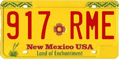 NM license plate 917RME