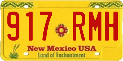 NM license plate 917RMH