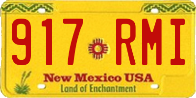 NM license plate 917RMI