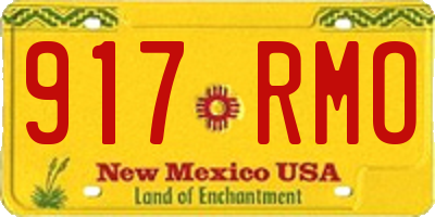 NM license plate 917RMO