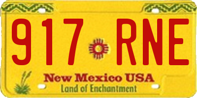 NM license plate 917RNE