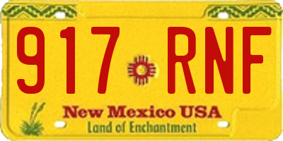 NM license plate 917RNF