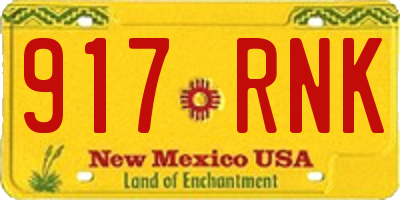 NM license plate 917RNK