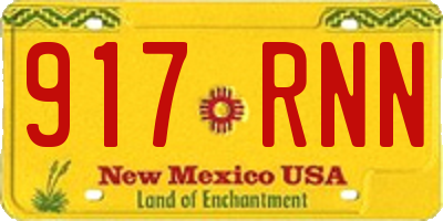 NM license plate 917RNN