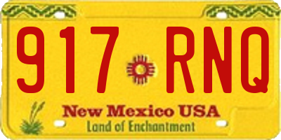NM license plate 917RNQ