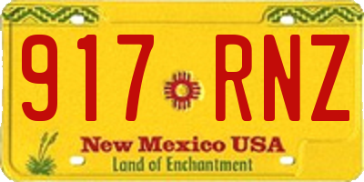 NM license plate 917RNZ