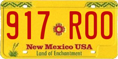 NM license plate 917ROO