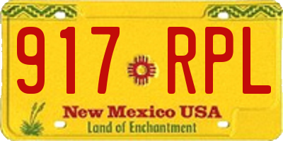 NM license plate 917RPL