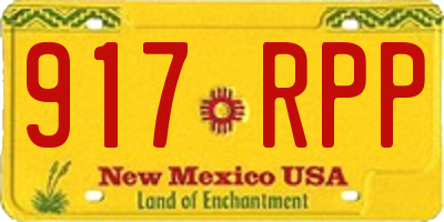 NM license plate 917RPP