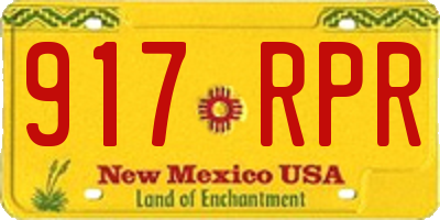 NM license plate 917RPR