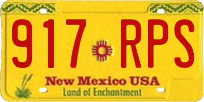 NM license plate 917RPS