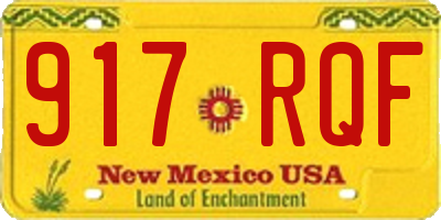 NM license plate 917RQF