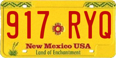 NM license plate 917RYQ