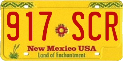NM license plate 917SCR