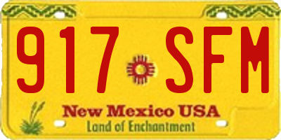 NM license plate 917SFM