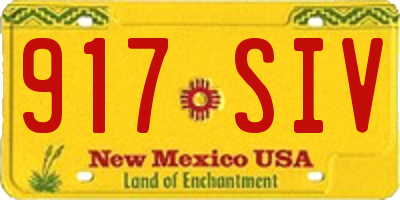 NM license plate 917SIV