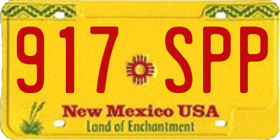 NM license plate 917SPP