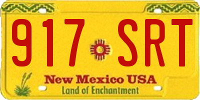 NM license plate 917SRT