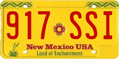 NM license plate 917SSI
