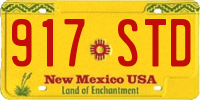 NM license plate 917STD