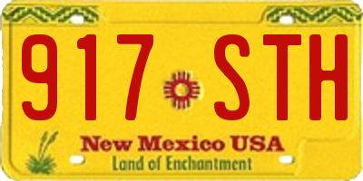 NM license plate 917STH