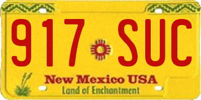 NM license plate 917SUC