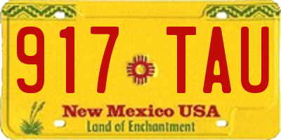 NM license plate 917TAU