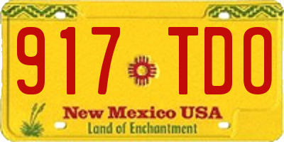 NM license plate 917TDO