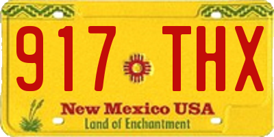 NM license plate 917THX