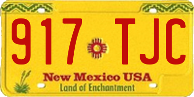NM license plate 917TJC