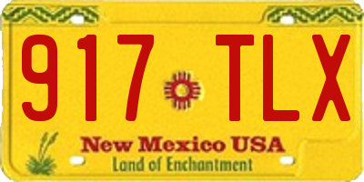 NM license plate 917TLX