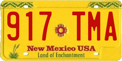 NM license plate 917TMA