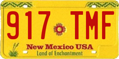 NM license plate 917TMF