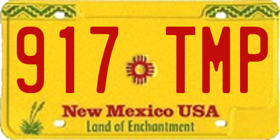 NM license plate 917TMP