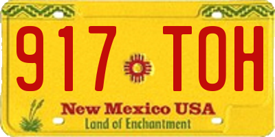 NM license plate 917TOH