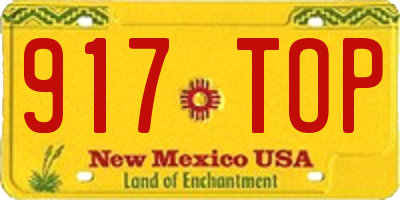NM license plate 917TOP
