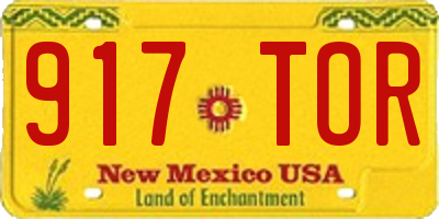 NM license plate 917TOR