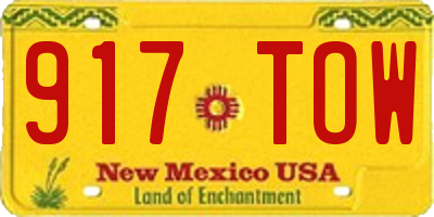 NM license plate 917TOW