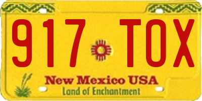NM license plate 917TOX