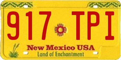 NM license plate 917TPI