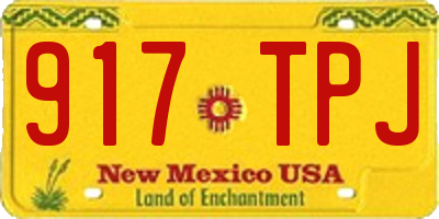 NM license plate 917TPJ