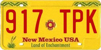 NM license plate 917TPK