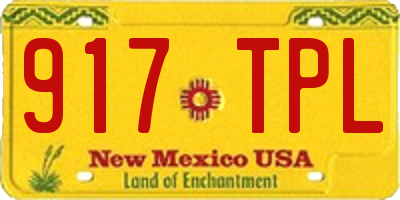 NM license plate 917TPL