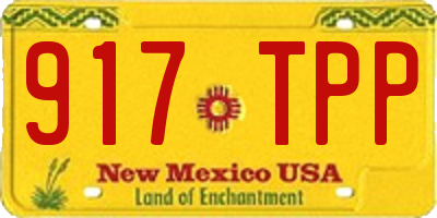 NM license plate 917TPP
