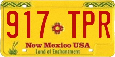 NM license plate 917TPR